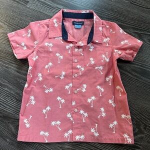 Andy & Evan NWOTS, boys size 5 button front shirt with palm trees
